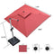 PURPLE LEAF Rectangular Large Outdoor Cantilever Umbrella With Base for Garden, Pool