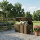 PURPLE LEAF Outdoor Deck Box Waterproof Lockable Storage Box Container with Lid Deck Organization for Patio Cushions Side Table Pool Accessories Garden Tools