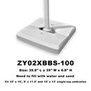 PURPLE LEAF OPEN BOX White Patio Cantilever Umbrella Base ZY02XBBS