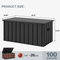 PURPLE LEAF Outdoor Deck Box Waterproof Lockable Storage Box Container with Lid Deck Organization for Patio Cushions Side Table Pool Accessories Garden Tools