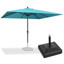 PURPLE LEAF Aluminum Patio Table Umbrella Heavy Duty Market Umbrella with Base