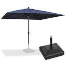 PURPLE LEAF Aluminum Patio Table Umbrella Heavy Duty Market Umbrella with Base