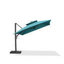 PURPLE LEAF Offset Cantilever Patio Umbrella with Charcoal Metal Frame, Vented Canopy for Yard Garden