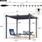 PURPLE LEAF Outdoor Retractable Pergola with Sun Shade Canopy Patio Aluminum Pergola With Lights