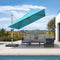 PURPLE LEAF Deluxe Aluminum Outdoor Patio Umbrella Square Cantilever Umbrellas
