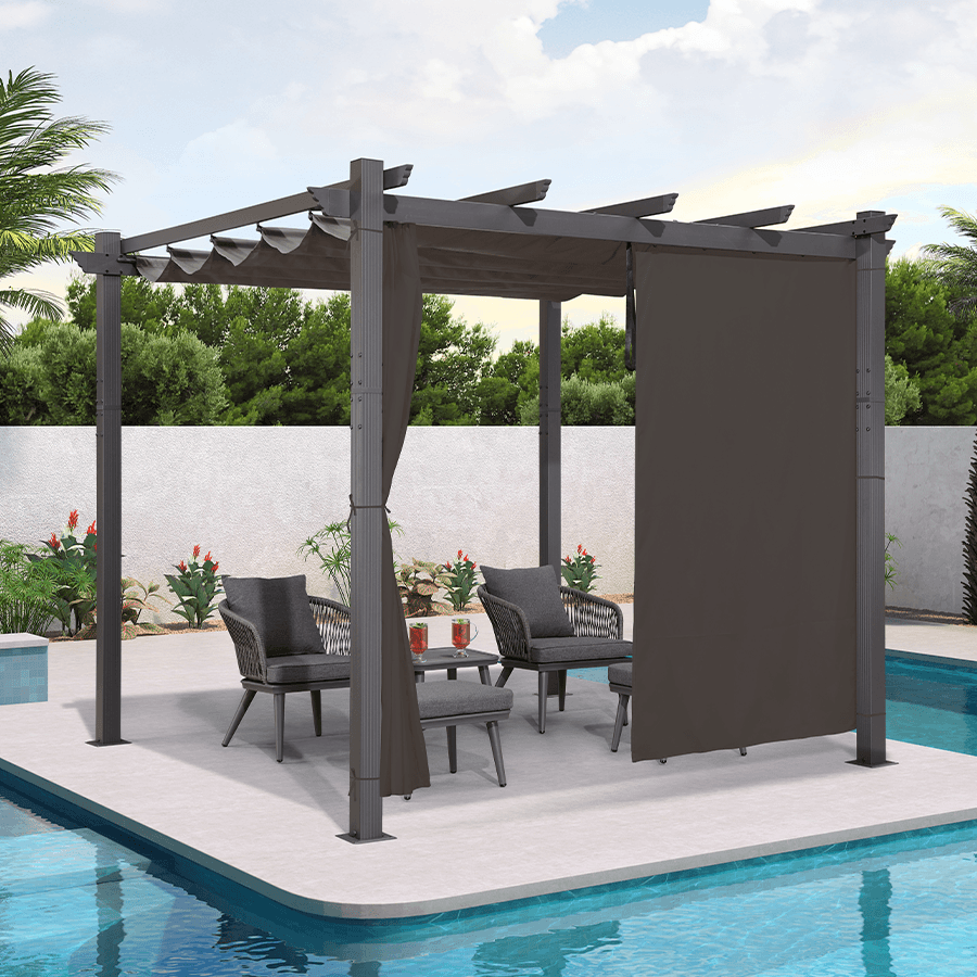 pergola tenten Retractable Pergola with Canopy