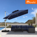 Clearance - PURPLE LEAF OPEN BOX Premium Patio Umbrella Classic SUNBRELLA Cantilever Umbrellas