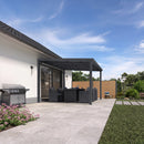 PURPLE LEAF Premium Wall-Mounted Lean to Gazebo with Galvanized Steel Roof for Outdoor Living
