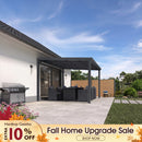 PURPLE LEAF Premium Wall-Mounted Lean to Gazebo with Galvanized Steel Roof for Outdoor Living