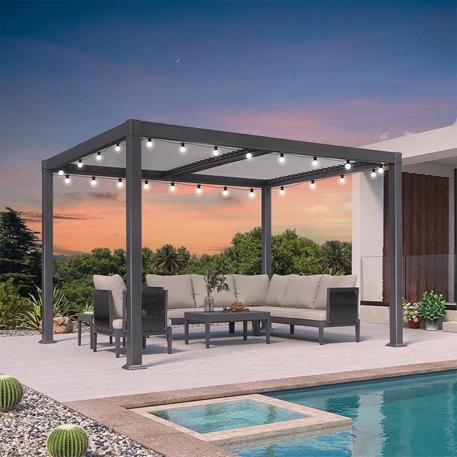  Pergola ディーププレート　2個セット 11' x 28' Pergola Kits | Aluminum Louvered & Canopy