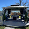 PURPLE LEAF Patio Hardtop Gazebo for Outdoor Grey Galvanized Steel Double Roof White Aluminum Poles with Curtains and Netting