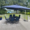PURPLE LEAF Large Rectangular Porch Umbrella Outside Cantilever Patio Yard Umbrella