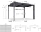 PURPLE LEAF Outdoor Louvered Pergola Patio Sun Shade Shelter with Adjustable Hardtop Patio Pergola Gray Frame White Roof