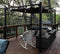 PURPLE LEAF Outdoor Pergola with Retractable Canopy Aluminum Shelter for Beach Porch Garden  Shade Pavilion Pergola  with Lights