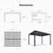 PURPLE LEAF Louvered Pergola Outdoor Aluminum Pergola with Adjustable Roof for Deck Backyard Garden Hardtop Gazebo