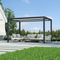 PURPLE LEAF Louvered Pergola Modern Grey Pergola with White Roof for Deck Backyard Garden