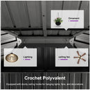 PURPLE LEAF Patio Gazebo for Pool Light Grey Hardtop Galvanized Steel Roof with Upgraded Curtains