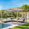 PURPLE LEAF Louvered Pergola Outdoor Wood Grain Aluminum Pergola with Adjustable Roof Patio Hardtop Gazebo for Backyard Garden