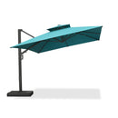 PURPLE LEAF Offset Cantilever Patio Umbrella with Charcoal Metal Frame, Vented Canopy for Yard Garden