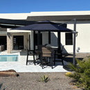 PURPLE LEAF Cantilever Patio Umbrella Gray Pole Outdoor Umbrella with UV Protection