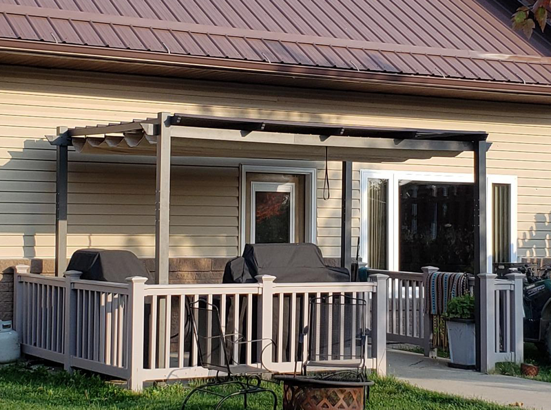 PURPLE LEAF Outdoor Retractable Pergola with Sun Shade Canopy Patio Aluminum Pergola for Garden