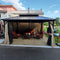 PURPLE LEAF  Outdoor Hardtop Gazebo Bronze Metal Frame Galvanized Steel Double Roof with Lights-clear