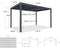 PURPLE LEAF Outdoor Louvered Pergola Patio Sun Shade Shelter with Adjustable Hardtop Patio Pergola Gray Frame White Roof