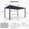 PURPLE LEAF Outdoor Louvered Pergola Patio Sun Shade Shelter with Adjustable Hardtop Patio Pergola Grey