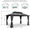 【Outdoor Idea】PURPLE LEAF Patio Gazebo with Aluminum Frame Grey Dining Sets-Bundle Set
