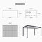 PURPLE LEAF Louvered Pergola Modern Grey Pergola with White Roof for Deck Backyard Garden