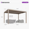 PURPLE LEAF Louvered Pergola Outdoor Aluminum Pergola with Adjustable Roof for Deck Backyard Garden Hardtop Gazebo