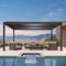 PURPLE LEAF Louvered Pergola Outdoor Adjustable Roof Modern Patio Aluminum Pergola for Deck Backyard Garden Hardtop Gazebo