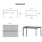 PURPLE LEAF Louvered Pergola Modern Grey Pergola with White Roof for Deck Backyard Garden