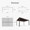 PURPLE LEAF Outdoor Louvered Pergola Adjustable Metal Roof Bronze Hardtop Gazebo Patio Pavilion