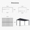 PURPLE LEAF Louvered Pergola Outdoor Aluminum Pergola with Adjustable Roof for Deck Backyard Garden Hardtop Gazebo