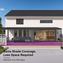 PURPLE LEAF Lean to Gazebo Metal Roof Patio Cover Built-in Drain Slots Wall Mounted Gazebo for Outdoor Extension