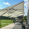 PURPLE LEAF Double Top 9 / 10 / 11 / 12 ft Square Aluminum Sun Umbrellas in Wood Color
