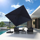 PURPLE LEAF Affordable Patio Umbrella Swivel Left-Right Tiliting Cantilever Umbrella