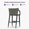 PURPLE LEAF Outdoor Bar Stool Set of 2 Aluminum Frame Bar Chair with Cushion and Back Kitchen Island Bar Stools