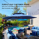 Clearance - PURPLE LEAF OPEN BOX Round Sunbrella Outdoor Patio Umbrella