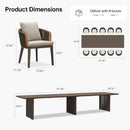 PURPLE LEAF Hailar Outdoor Dining Set for Family, Aluminum Outdoor Patio Table and Chairs Set with Olefin Cushions, Patio Furniture Set for Garden or Deck