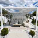 PURPLE LEAF Hailar L-Shaped Patio Conversation Set with Genuine Teak Cushions and Pillows Olefin Rope Backrest Outdoor Couch Sets for Backyard Porch