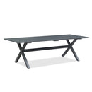 PURPLE LEAF Outdoor Dining Set All Weather Wicker Patio Dining Set with Rectangular Aluminum Table and Modern Armrest Dining Chairs for Garden Deck Backyard Kitchen