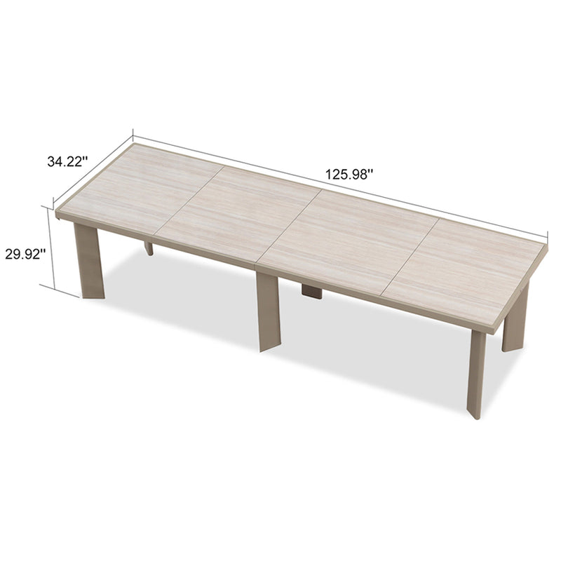 PURPLE LEAF 7/9/11 Pieces Patio Dining Set with Sunbrella Cushions All-Weather Wicker Patio Table and Chairs for Deck, Garden