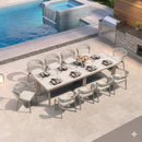PURPLE LEAF 7 / 9 / 11 pcs Outdoor Dining Set Patio Dining Furniture for Lawn Backyard Deck Brown