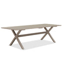 PURPLE LEAF Modern Outdoor Dining Table with 6/8/10 Seats, All-Weather Aluminum Table and Rattan Chairs with Cushions, Champagne