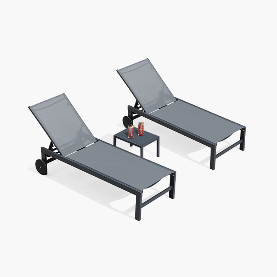 Outdoor Chaise Lounge Wheels Patio Lounge Chair Recliner