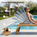 PURPLE LEAF Pool Oversized Lounge Chairs Rattan Aluminium Patio Chaise Lounge Outdoor Adjustable Recliner Finish Loungers Woven PE Sun Chairs for Poolside Deck Beach