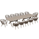 PURPLE LEAF Patio Dining Sets Aluminum Frame and Handwoven Wicker Chairs Set for Garden Deck, Cushions and Pillows included