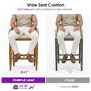 PURPLE LEAF Patio Bar Stools Counter Stools Outdoor Rattan Chairs with Back Modern Aluminum Woven Barstools for Garden Patio Kitchen Indoor